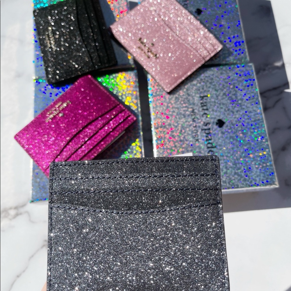Glitter💕♠️Kate Spade Cardholder NEWINBOX - Picture 2 of 7